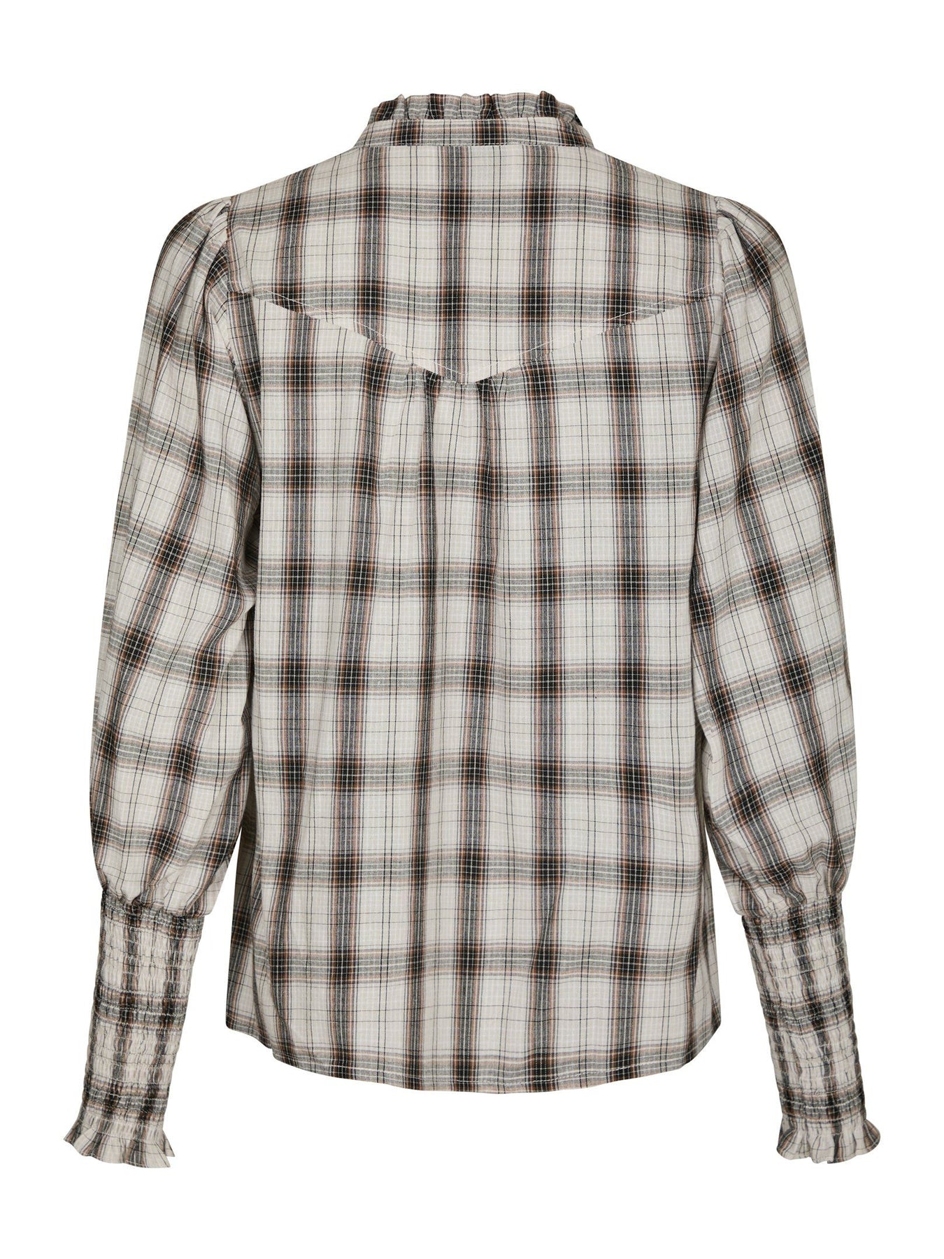 Camisa Big Check Blouse - Off White