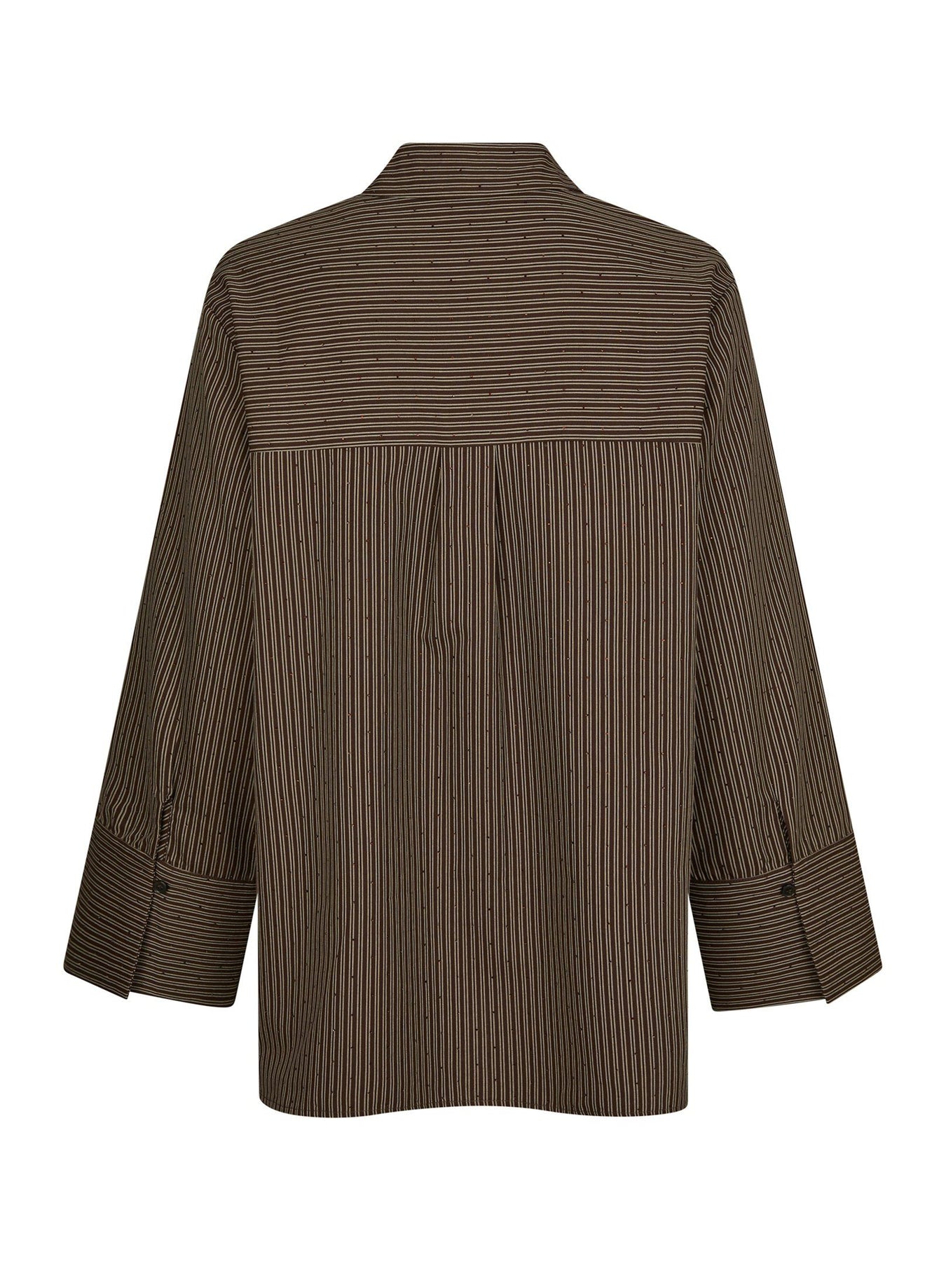 Dita Striped Line Skjorta - Mörkbrun