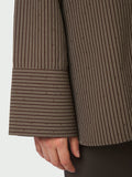 Dita Striped Line Skjorta - Mörkbrun