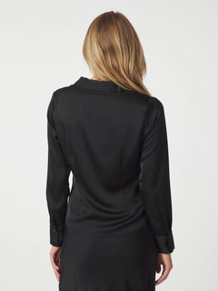 Christy Heavy Sateen Bedaz Shirt - Black