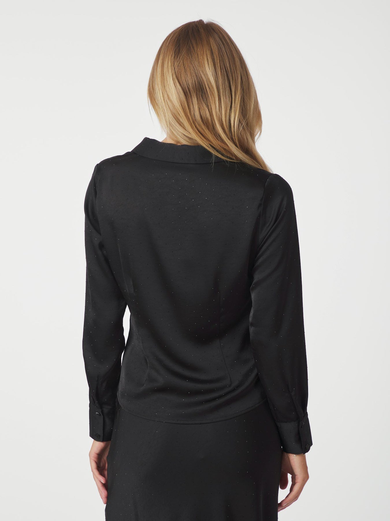 Christy Heavy Sateen Bedaz Shirt - Svart