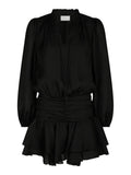 Bari Chiffon Klänning - Svart