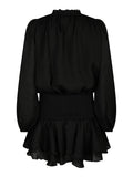 Bari Chiffon Klänning - Svart
