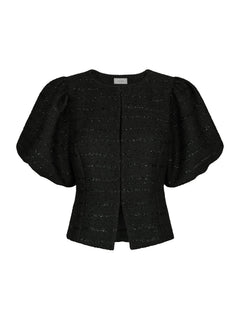 Anela Boucle Blouse - Black