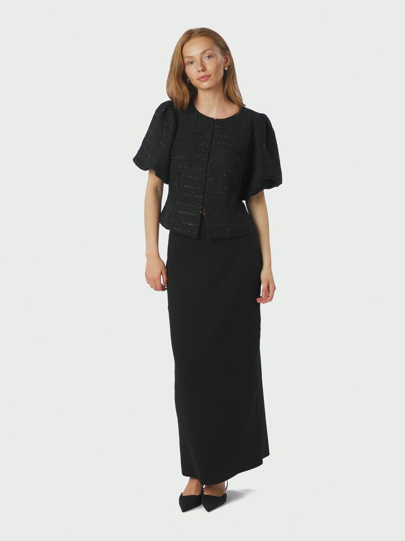 Anela Boucle Blouse - Black