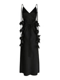 Colly Heavy Sateen Dress - Svart
