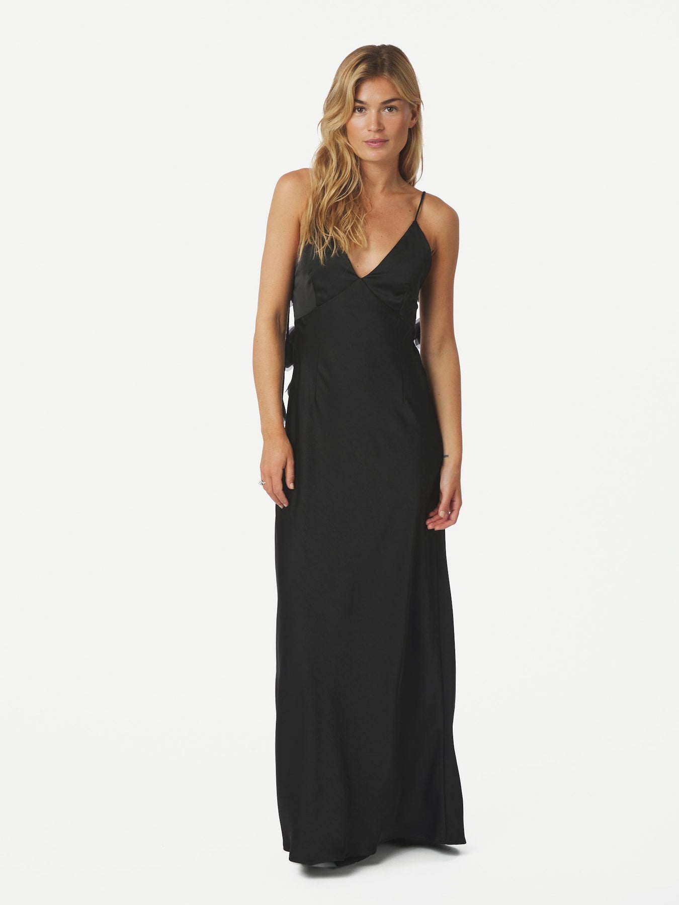 Colly Heavy Sateen Dress - Svart