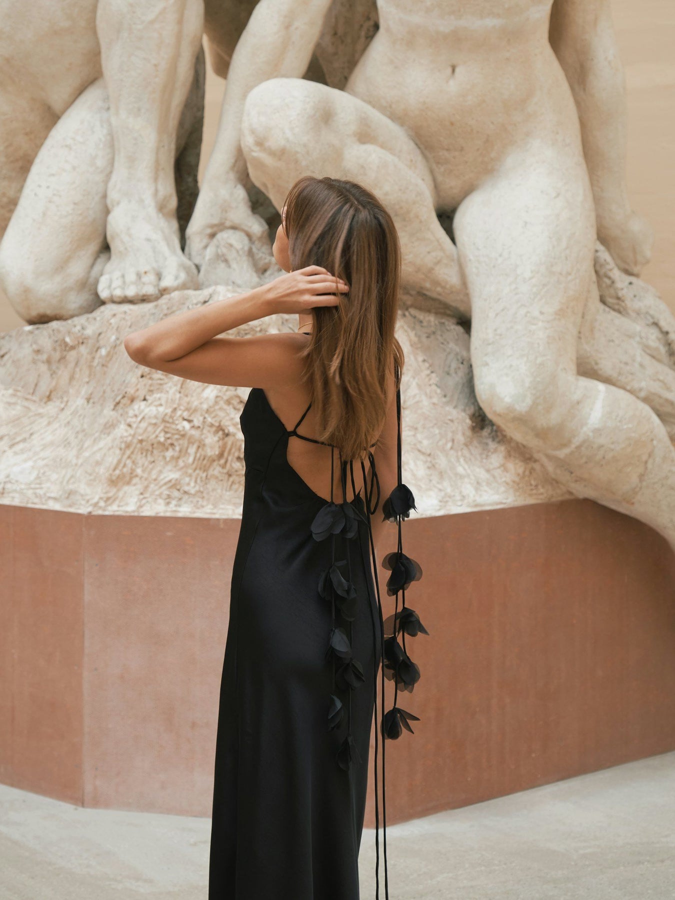 Colly Heavy Sateen Dress - Svart