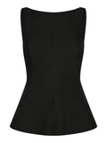 Agape Structure Tie Top - Svart