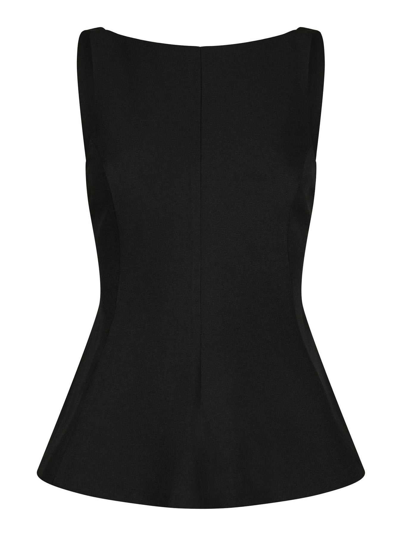 Agape Structure Tie Top - Svart