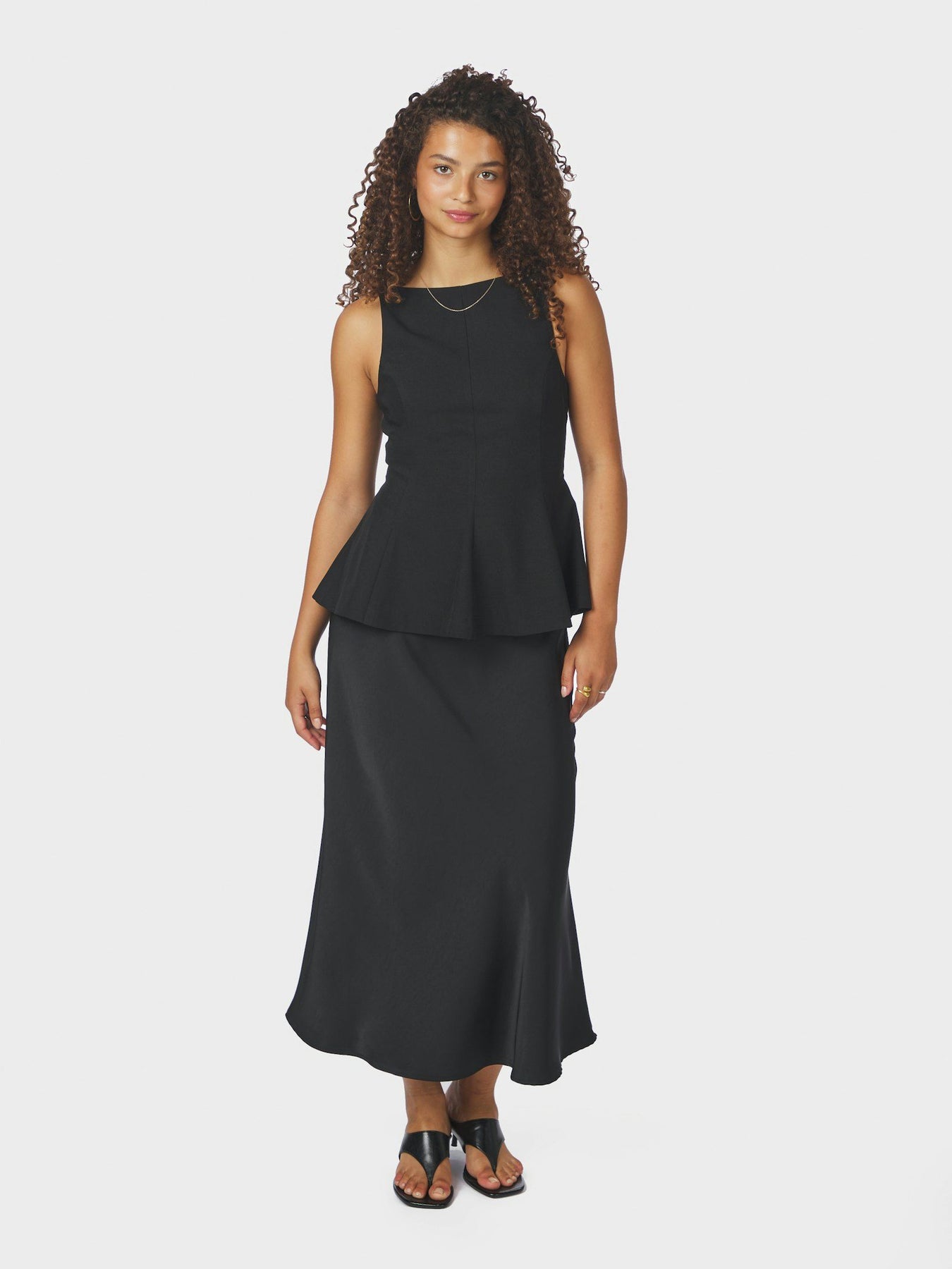 Agape Structure Tie Top - Svart