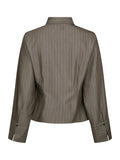 Rosa Pinstripe Melange Shirt - Dusty Brown