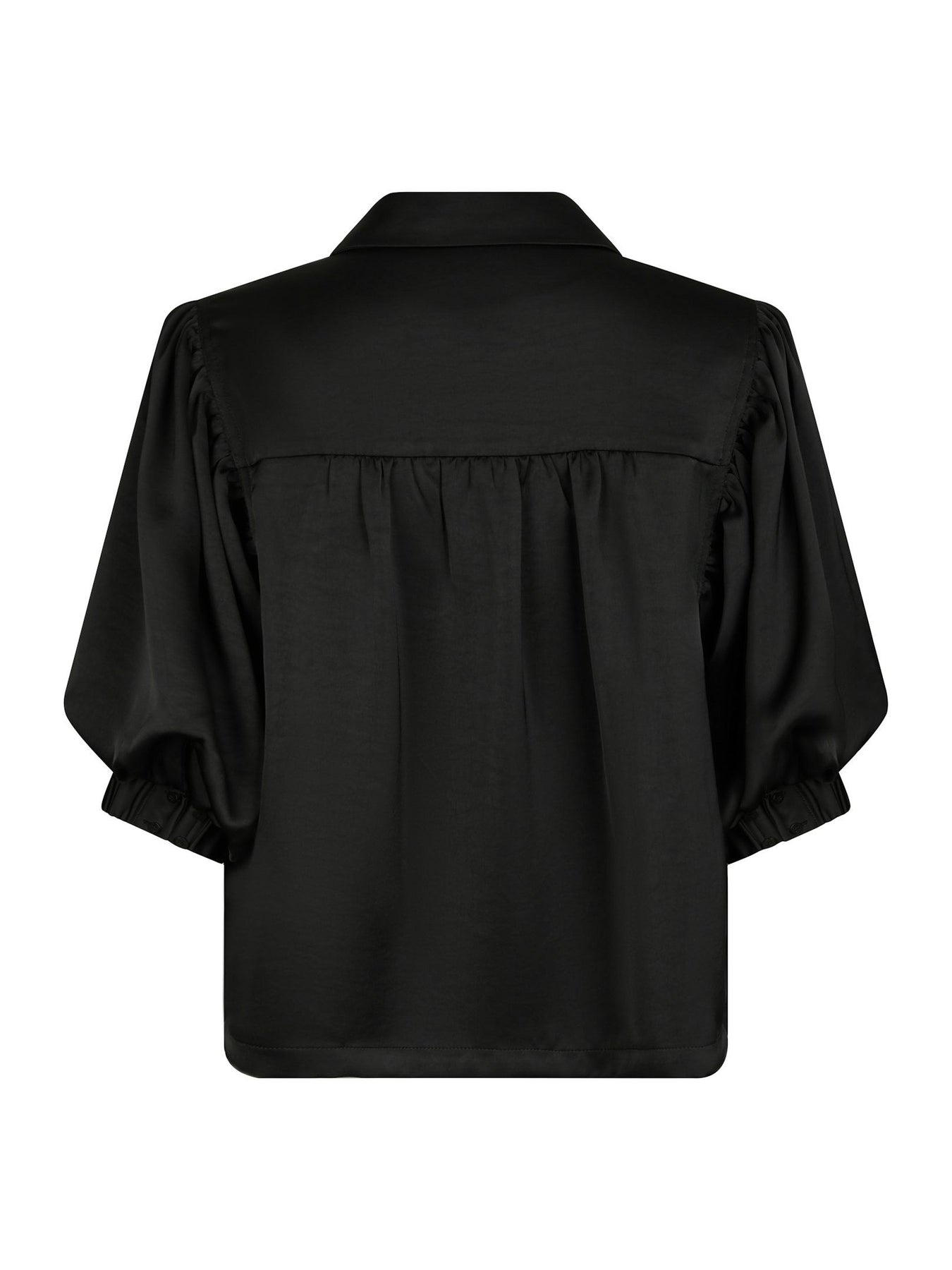 Etta Heavy Sateen Shirt - Svart