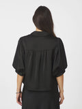 Etta Heavy Sateen Shirt - Svart