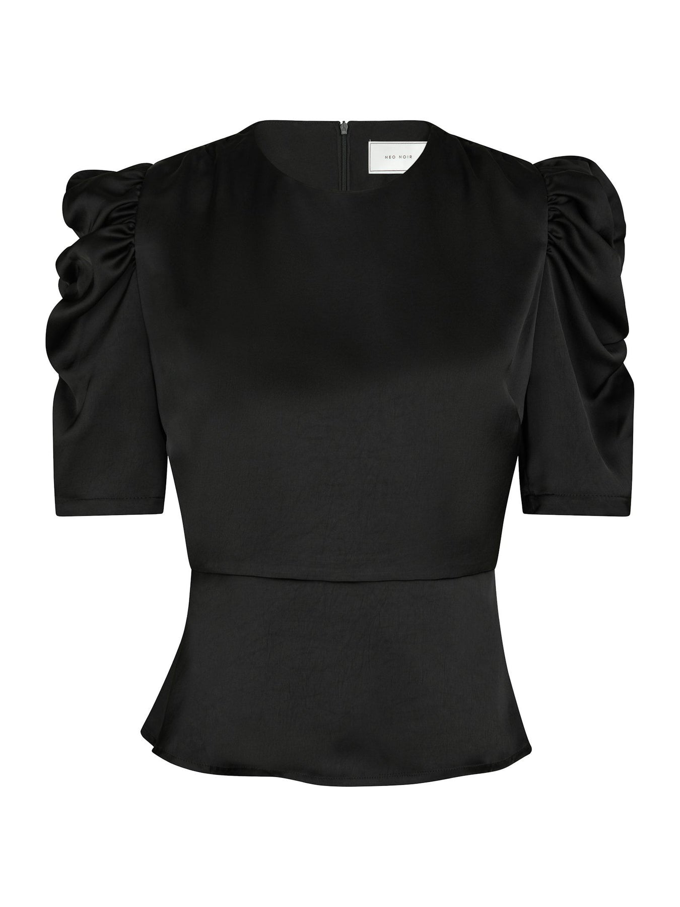 Benua Heavy Sateen Blouse - Svart