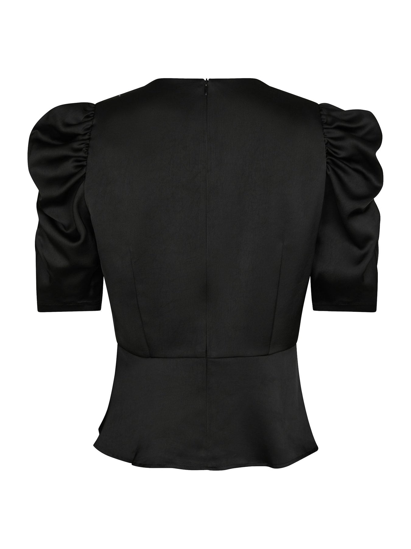 Benua Heavy Sateen Blouse - Svart