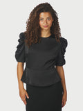 Benua Heavy Sateen Blouse - Svart