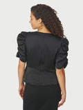 Benua Heavy Sateen Blouse - Svart