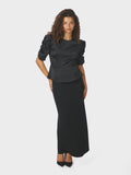Benua Heavy Sateen Blouse - Svart