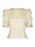 Benua Heavy Sateen Blouse - Ljusgul