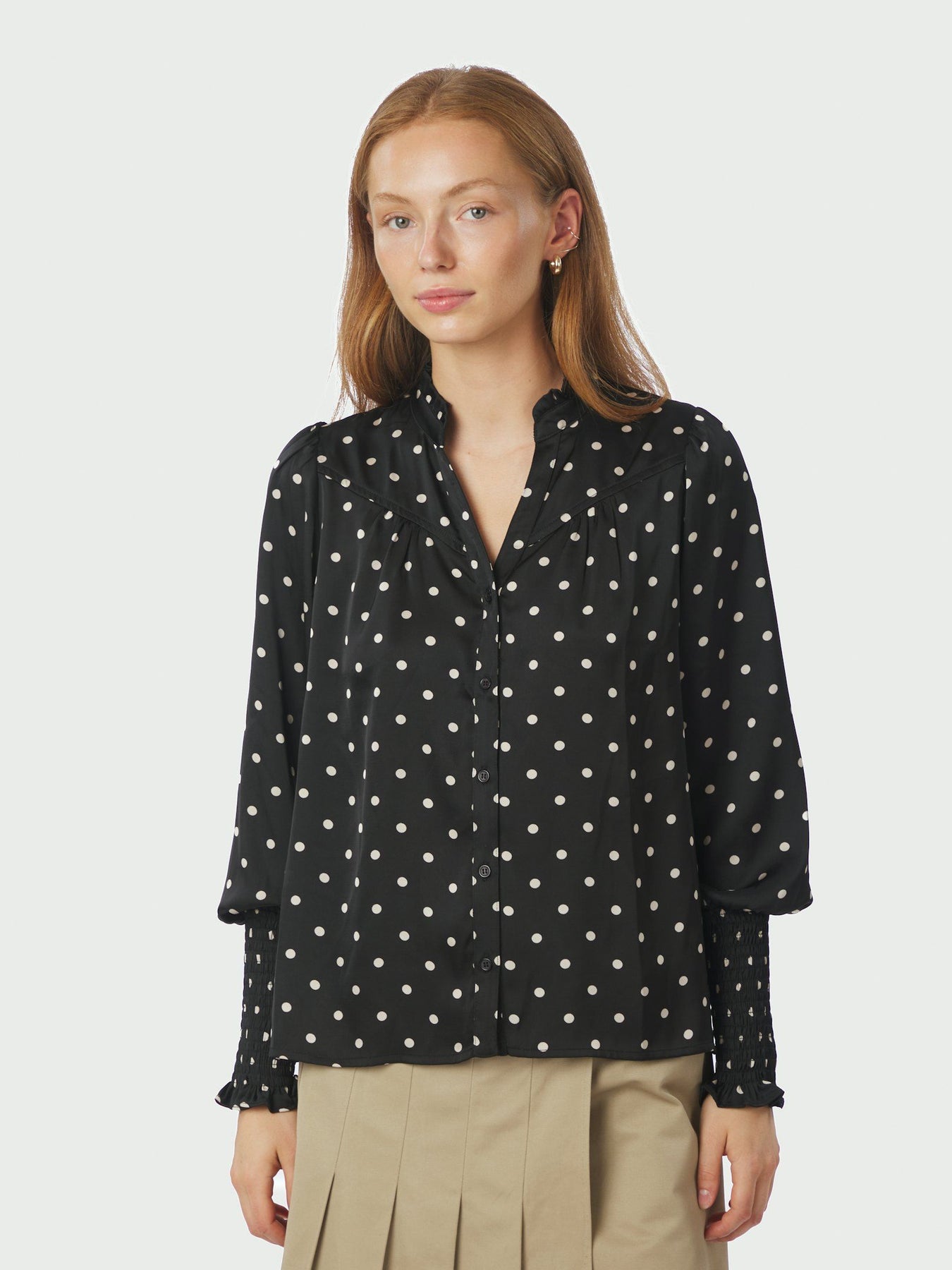 Camisa Dot Blouse - Svart
