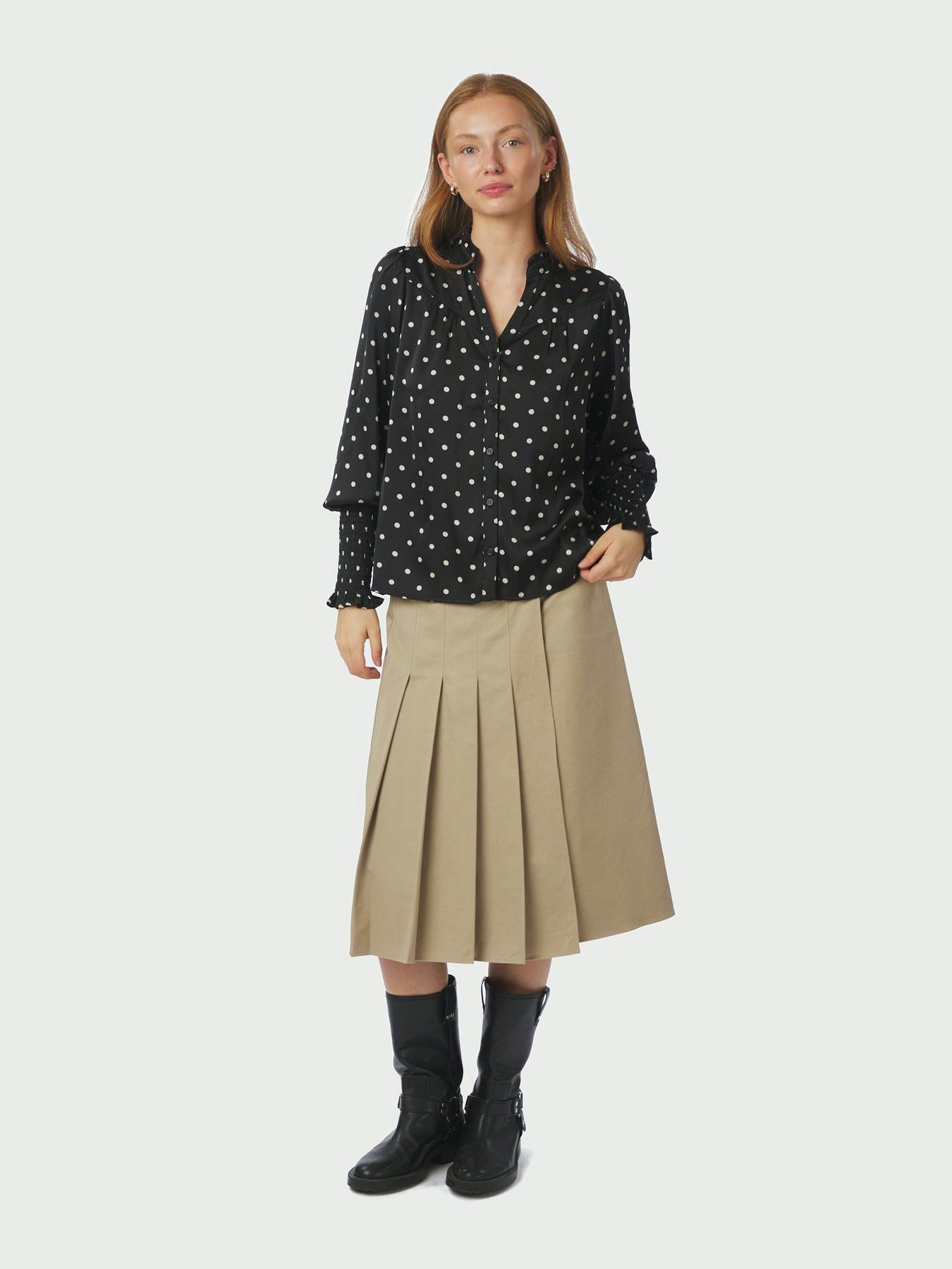 Camisa Dot Blouse - Svart