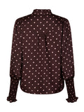 Camisa Dot Blouse - Burgundy