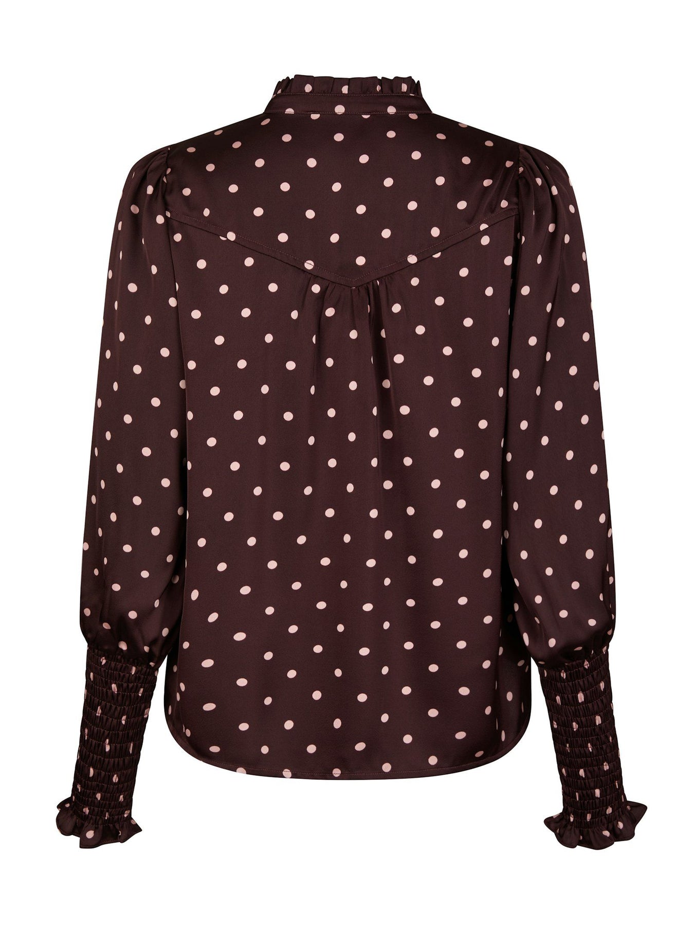 Camisa Dot Blouse - Burgundy