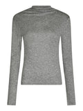 Teddu Fine Rib Blus - Antracit Melange