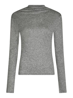 Teddu Fine Rib Blouse - Antracit Melange