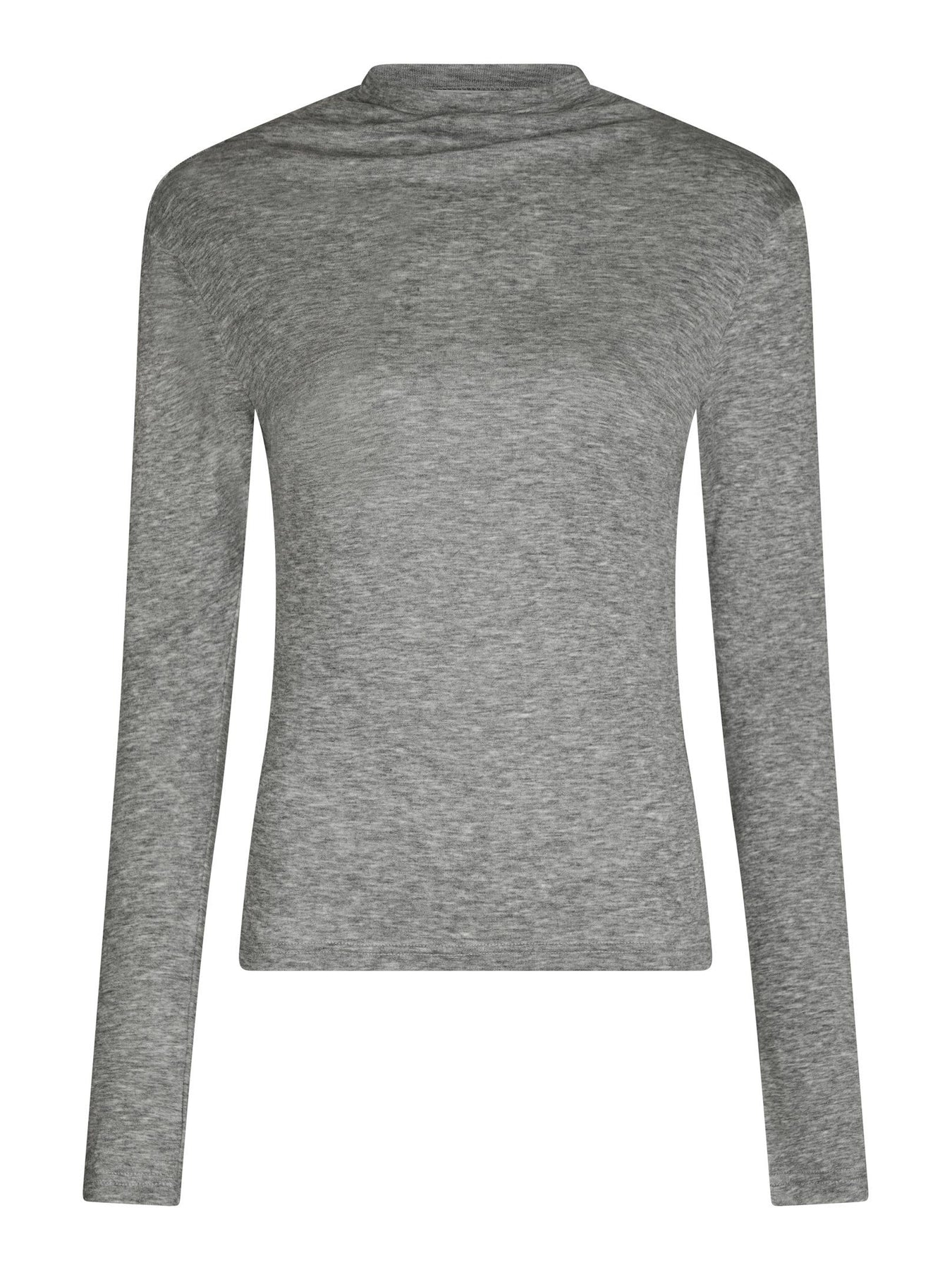 Teddu Fine Rib Blus - Antracit Melange