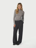 Teddu Fine Rib Blus - Antracit Melange