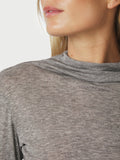 Teddu Fine Rib Blus - Antracit Melange