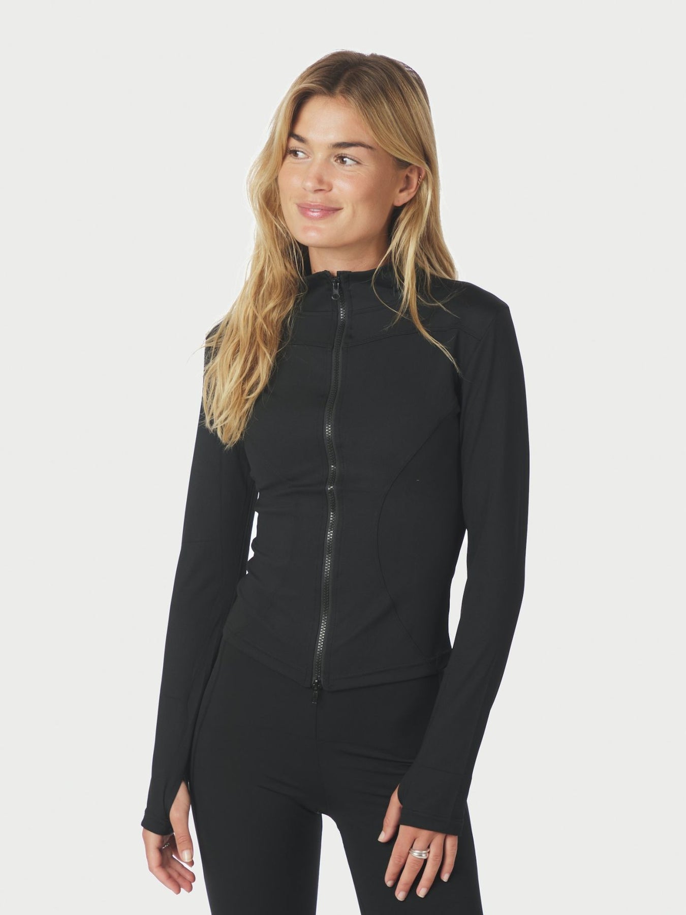 Nolana Zip Blouse - Svart