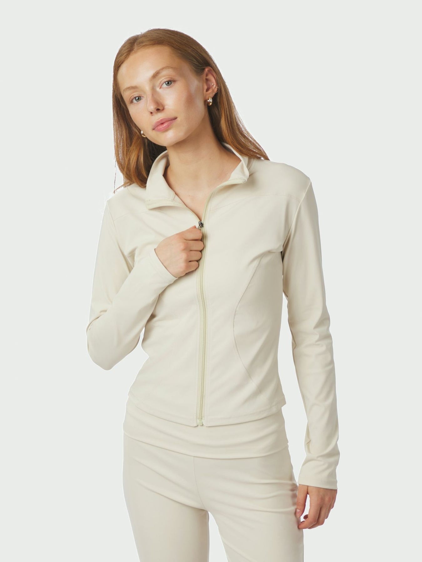 Nolana Zip Blouse - Ivory
