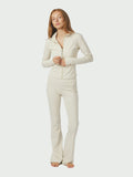 Nolana Zip Blouse - Ivory
