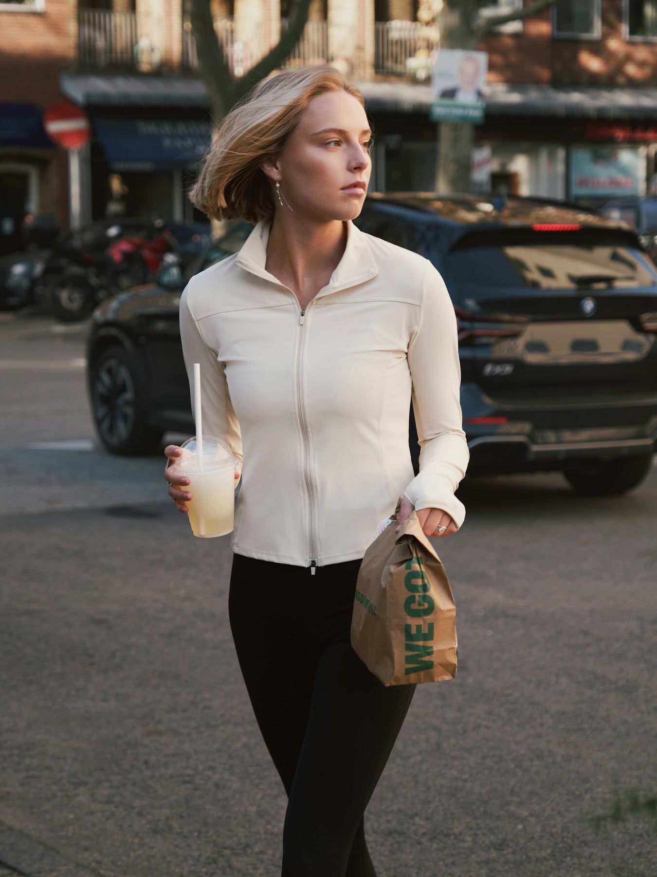 Nolana Zip Blouse - Ivory
