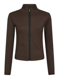 Nolana Zip Blouse - Chokladbrun
