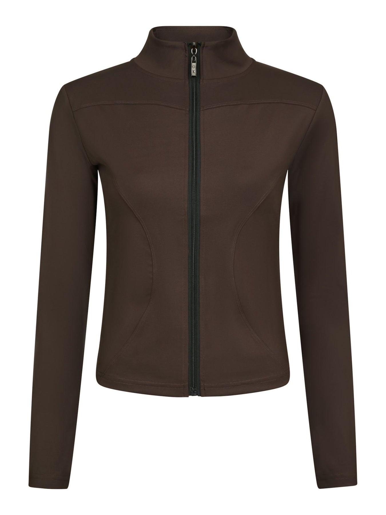 Nolana Zip Blouse - Chokladbrun