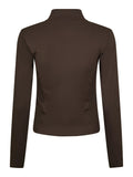 Nolana Zip Blouse - Chokladbrun