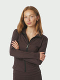 Nolana Zip Blouse - Chokladbrun