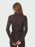 Nolana Zip Blouse - Chokladbrun