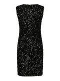 Fanya Velvet Sequins Klänning - Svart
