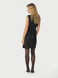 Fanya Velvet Sequins Klänning - Svart