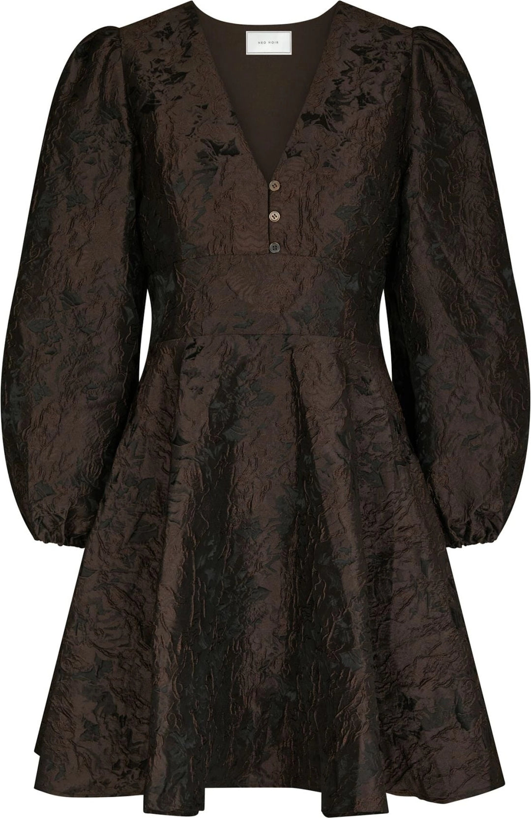 Milly Brocade Dress - Dark Brown