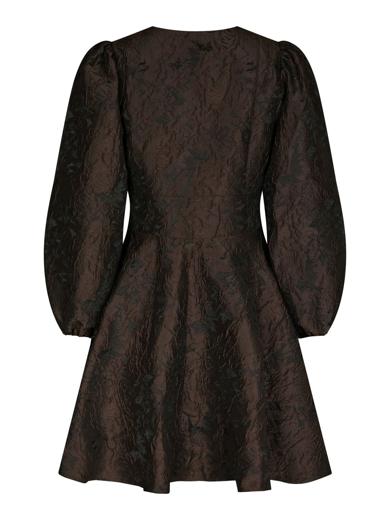 Milly Brocade Dress - Mörkbrun