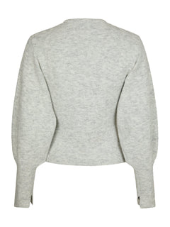 Briano Soft Knit Cardigan - Light Grey Melange