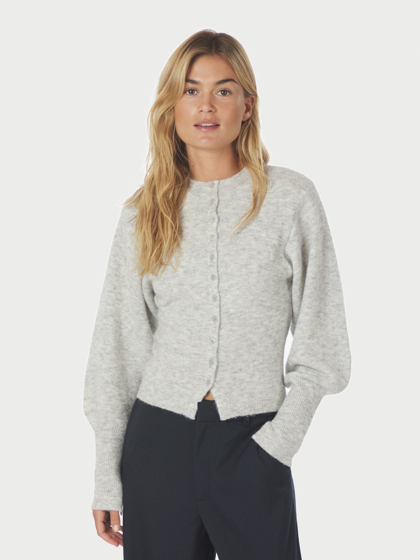 Briano Soft Knit Kofta - Light Grey Melange
