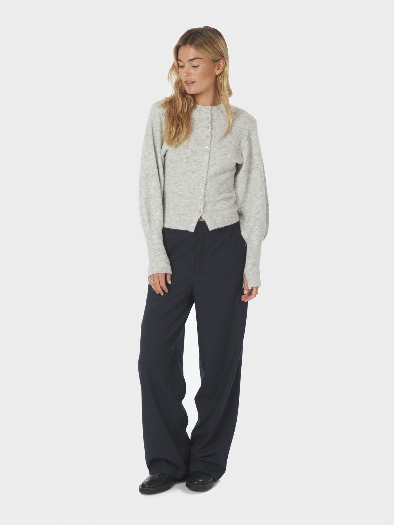 Briano Soft Knit Kofta - Light Grey Melange
