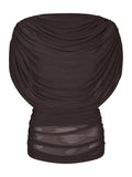 Cottuna Drapy Mesh Top - Brun